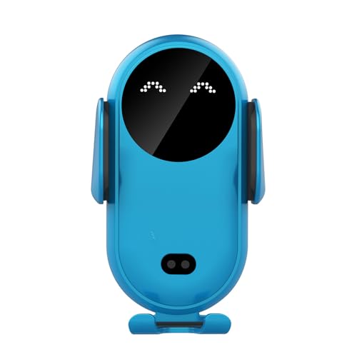 Soporte para teléfono móvil para coche con función de carga, cargador inalámbrico para coche, estación de carga inductiva para coche, cargador inalámbrico de doble bobina, giratorio 360°, soporte para