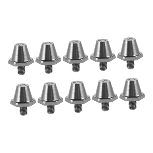 Toyvian 10pcs Track Shoes Replacement Spikes Aluminum Multipurpose Shoe Spikes for Athletics Football Running Lightweight for Sports and Competitions