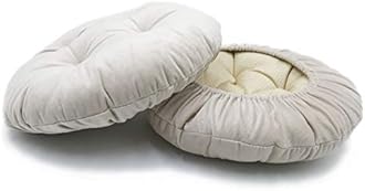 Augld Bar Stool Cushion Soft Velvet Padded Round Stool Cover 12" Velvet Coffee