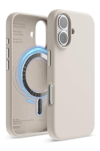 �yelago�z iPhone 16 �Ή� �P�[�X MagSafe �Ή� �V���R�� �ϏՌ� �X�}�z�P�[�X �w�� �h�~ �T���T�� �}�O�Z�[�t �V���R���P�[�X [ iPhone16 �A�C�t�H�� 16 �Ή� ] MAGNETIC SILICONE CASE �X�g�[