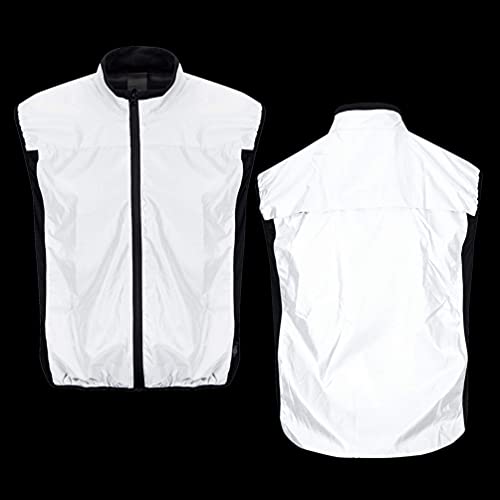 Chaleco reflectante BTR de alta visibilidad plateado brillante para running 5