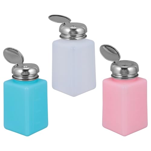 BESTYASH 3 bombas para quitaesmalte de uñas, dispensador de alcohol vacío para ideas de regalo