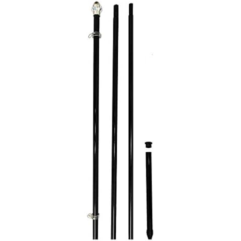 Founding Fathers Flags - 10ft Black Flag Pole & Spike - Perfect for Any Outdoor Use! Cover