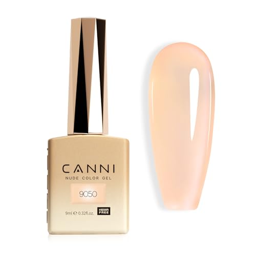CANNI HEMA FREE Vernis à Ongles Gel Semi Permanent Transparent Gelée de Cristal Gel Nail Polish Soak Off Naturelle Rose Blanc Laiteux Nail Art Vernis