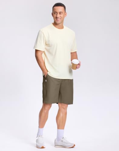 Image of GGJ Men's Lightweight Athletic Shorts with 2 Zipper Pockets 7 inch /9 inch /5 inch Gym Workout Running Quick Dry Tennis Shorts for Men