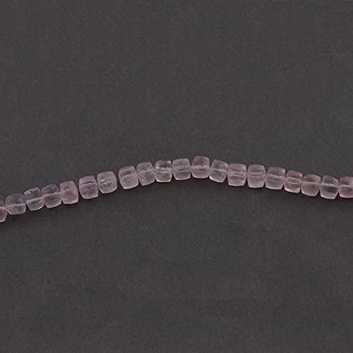 Quartz rose de qualité supérieure perles cubes 6-7mm briolettes taillées pour joaillerie