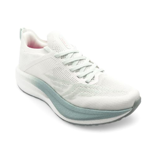 Image of Red Tape Women's Sport Shoes White Knitted Round Toe Lace-Up