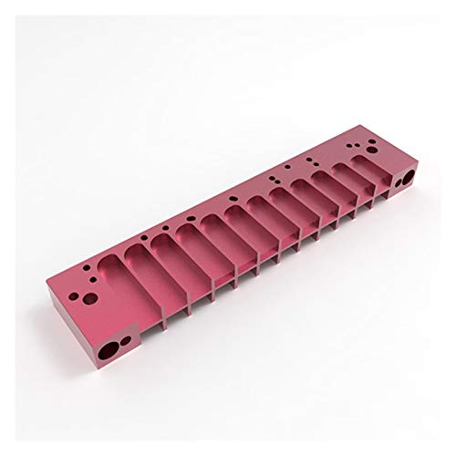 Harmonica-Accessories Chromatic Harmonica Comb Aluminium Alloy Comb For Hohner Super Chromonica 270D 270 D48 Larry12 Toots Harmonica Parts Accessories Useful (Color : Red)