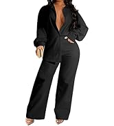 Yiershu Women's Casual 2 Piece Jumpsuit Set Hoodie and Sweatpants Set Jogging Suits