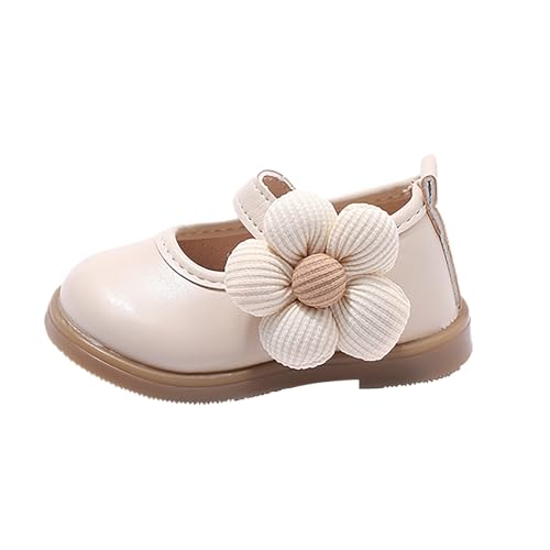 Generic Toddler Girls Soft Soled Flower Prewalker Leather Shoes Mary Jane PU 𝙵lats Wedding Party Princess Ballet Shoes