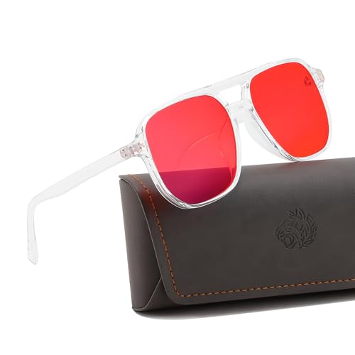 Image of FEISEDY Amber Blue Light Glasses for Computer Gaming Orange /Yellow lens Anti Eyestrain Sleep Glasses G2835