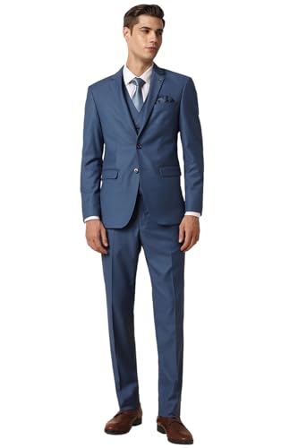 Image of Allen Solly Men's Polyester Blend Three Piece Business Suit Pants Set