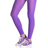 Footless Tights for Women - 1 Count - Premium Fabric for Ultimate Comfort - Bold & Versatile - Perfect for Fitness, Dance, & Everyday Wear, One Size Fits All, Purple