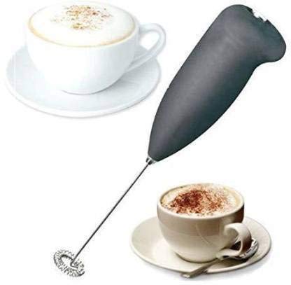 COLLAPSIBLE Electric Handheld Milk Wand Mixer Frother Hand Blender For Latte Coffee Hot Milk (Black , 8.5 x 2 inch )