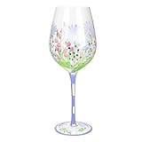 Healifty Vintage Champagnerglas mit Filigraner Blumenmalerei Kleines Weinglas mit Hohem Fuß aus Robustem Glas Dekorative Flöte für Tischdeko und Geschenk