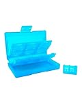 Game Storage Case for 24 Nintendo Switch Game Holder with 24 Game Slots & 24 Micro SD Card Slots, Light Blue