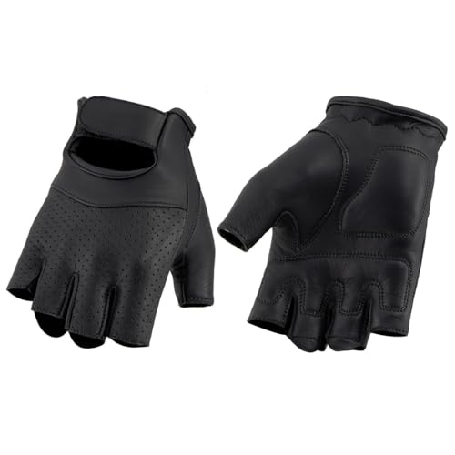 Image of Milwaukee Leather Women's Leather Motorcycle Fingerless Hand Gloves