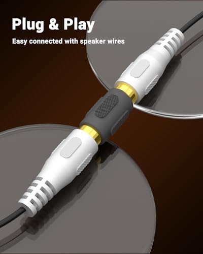 VCE 6-Pack Gold Plated RCA Female to RCA Female Coupler