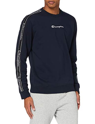 Champion Men's Seasonal Tape Sweatshirt Sudadera, Blue (Bs501), S para Hombre