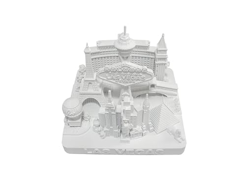 Las Vegas City Skyline Modèle 3D Blanc Mat VILLA CRAFT 1022 Maquette Architecture 1,4 cm