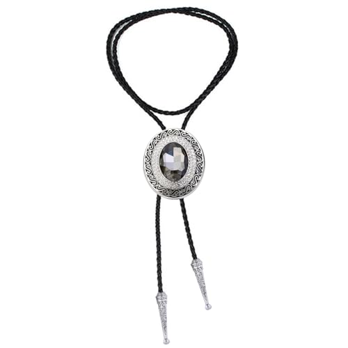 Image of Western Bolo Tie Cowboy Bolo Ties Rhinestone Necklace Bola Tie for Men Women