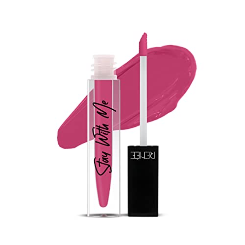Image of RENEE Stay With Me Matte Lipstick - Hots For Pink l Transfer Proof, Smudge & Waterproof | Long Stay l Highly Pigmented l Velvety, Matte Finish l Enriched with Vitamin E l Travel Friendly l 5 ml