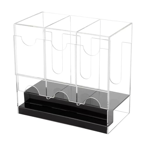 Image of Whoasyst Clear ABS Card Holder Box with Push Mechanism ABS Card Planner