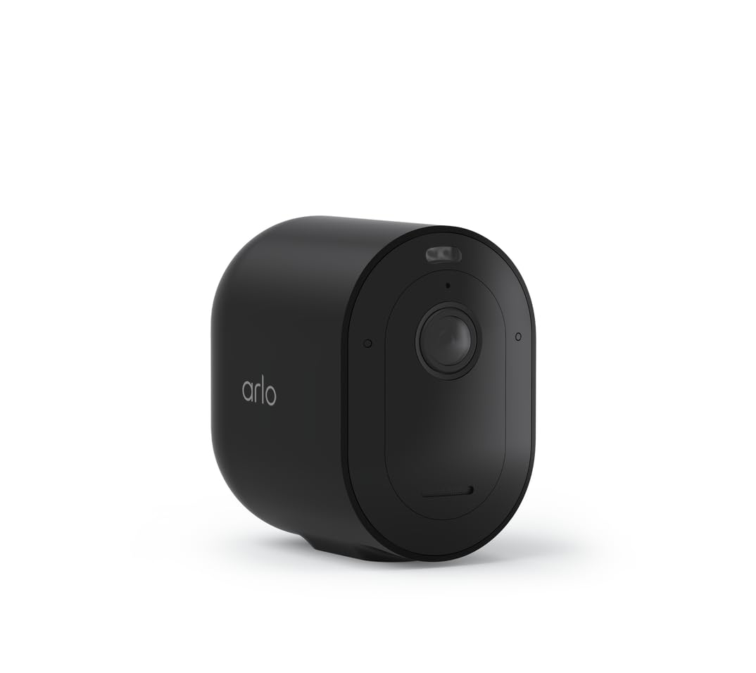 Arlo Pro 5S 2K Wireless Camera with Spotlight, Color Night Vision, Motion Detection, Dual-Band Wi-Fi, 2-Way Audio, Integrated Siren, Black, 1 Pack,