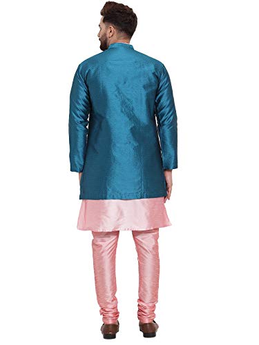 Image of BENSTOKE silk blend kurta pajama with jacket set