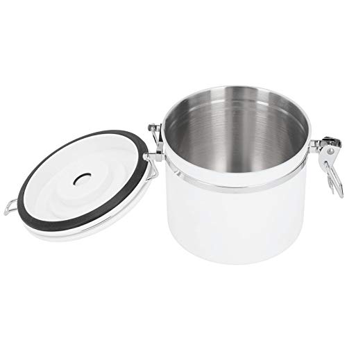 Guarda café de acero inoxidable blanco con diseño minimalista y válvula premium 6