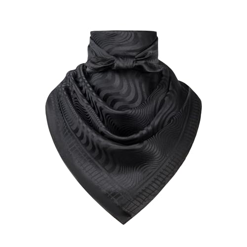 Image of 35 inch Men's Large Square Jacquard Scarf - Cowboy Wild Rugged Style, With Gift Packed