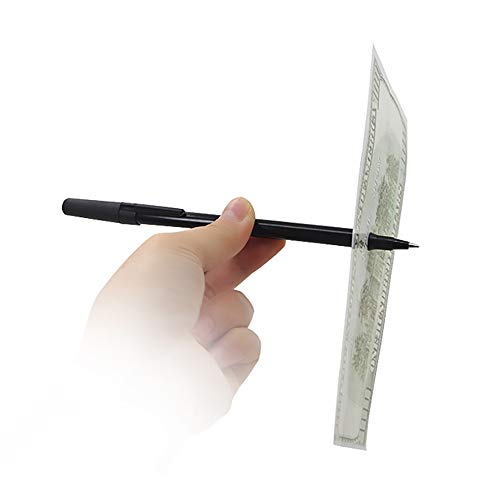 マジックペン サイキックペン ペンが紙幣を通り抜ける 奇妙なマジックペン お札を突きぬけるペン スルーマジック 近景マジック道具 手品道具(完璧なダブルペン先、紙幣を貫通するペン(8mm))