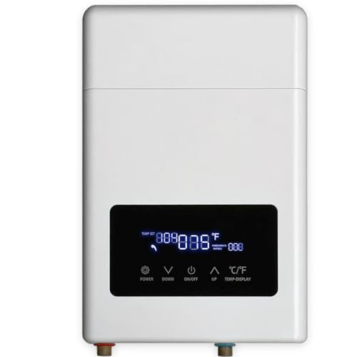 ECOAPTUNIT 18kW 240V Tankless Water Heater, Flow Rate- Up to 4.4 GPM On Demand Instant Hot Water, Switch Between Fahrenheit and Celsius