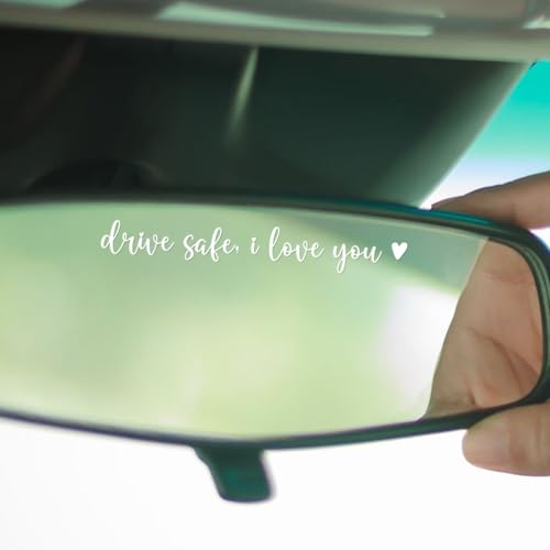 Image of 3X Drive Safe I Love You Sticker For Car Mirror - I Love You Drive Safe Mirror Sticker - Car Window Decals - New Driver Gifts For Men, Women - Cars Accessories
