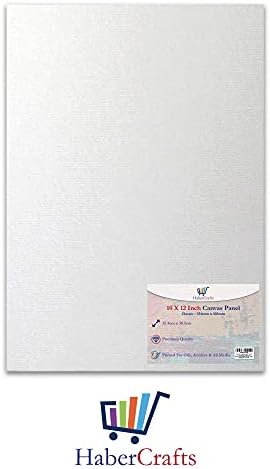 10 X 12” Canvas Panel Stretched Blank Canvas Board Primed Artist Boards 100% Cotton for Oil Paint Acrylic Painting Mixed Media White Canvases Painting Panel (10x12 Inch - 1 Board)