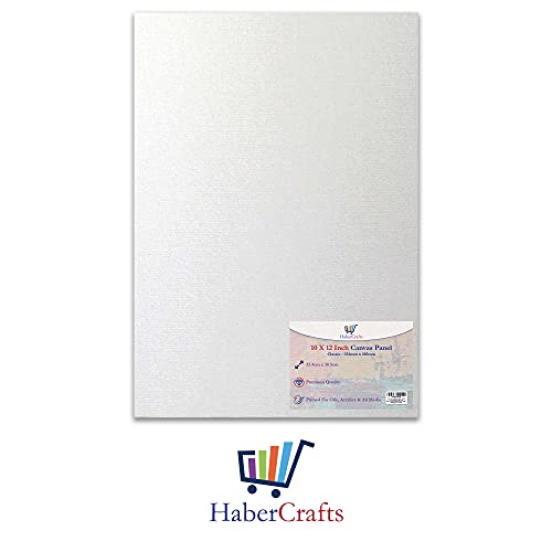 10 X 12” Canvas Panel Stretched Blank Canvas Board Primed Artist Boards 100% Cotton for Oil Paint Acrylic Painting Mixed Media White Canvases Painting Panel (10x12 Inch - 1 Board)