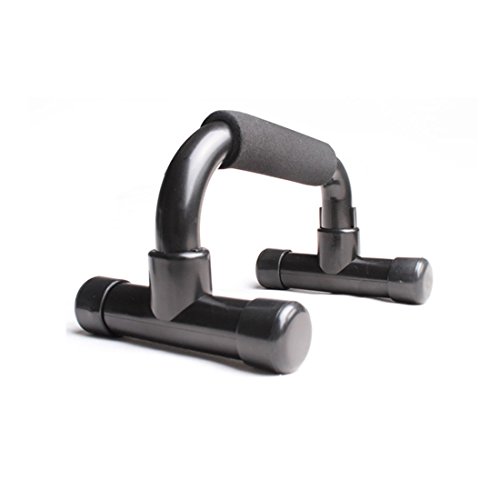Rhegeneshop 1 Pair Black Push Up Stands Bars Foam Handles Pushup Exercise Home Exercise
