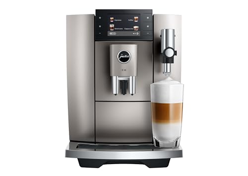 Jura - E8 Midnight Silver (ED) - Machine à café automatique avec 27 spécialités, Light Brew et Sweet Foam