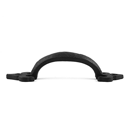Renovators Supply Manufacturing Cabinet Handles 5 In. Black Wrought Iron Pull Handle Vintage Drawer And Dresser Door Handles With Mounting Hardware Pack Of 2 #TOP6