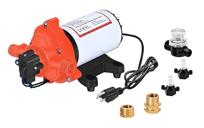 ACESURGEFLO 110V AC RV Water Transfer Pump Electric 4.0GPM 50PSI Camper Diaphragm Water Pressure Booster Pump for Home Sprinkler Irrigation Sink Trailer Truck Rain Barrel Tank