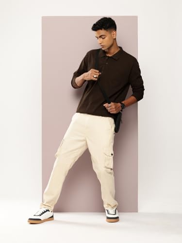 Image of Dillinger Men Oversized Long Sleeve Polo Tshirt