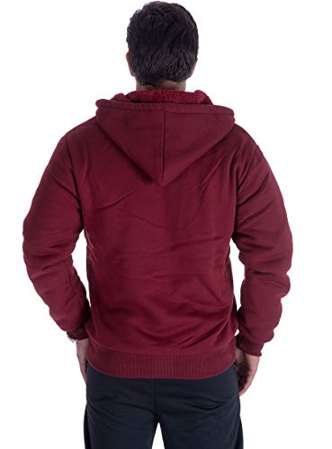 Image of Yasumond Hoodies for Men Zipper Fleece Sweatshirt Heavy Sherpa Lined Hooded Warm Winter Coats Big Tall