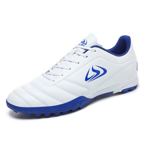 Zapatillas de fútbol para niño, ligeras y resistentes, zapatillas deportivas para niño con tacos bajos para entrenamiento sobre hierba sintética, turquesa, 42 EU