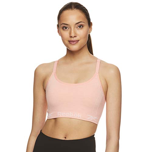 Reebok Women's Wireless Racerback Sports Bra - Medium Impact Seamless Workout Bralette