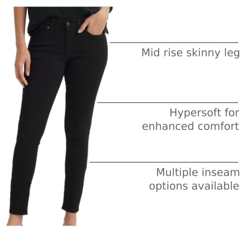 Image of Levi's Women's 711 Skinny Jeans Pants, -soft black, 32 (US 14) L