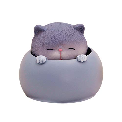 BESPORTBLE Resin Cat Figurine Statue Car Solar Powered Dancing Toy Car Dashboard Ornaments