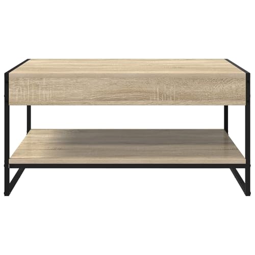 Mokuyary Couchtisch Sonoma 80 x 50 x 40 cm Holzwerkstoff, Wohnzimmertisch Couch Tisch für Wohnzimmer, Büro, Kleine Räume Sofatisch -A2 – Bild 6