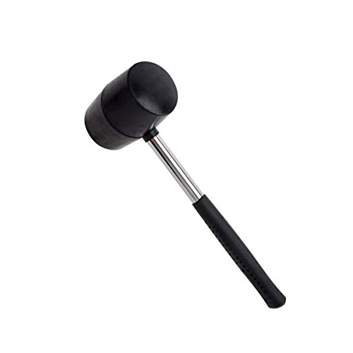Gunpla 12oz Rubber Head Hammer with Anti-Slip Stainless Steel Tube Rubber Handle Rubber Mallet - Thumbnail 4