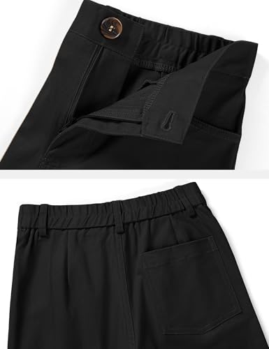 Image of KEREDA Girls School Uniform Slim Fit Pants with Pockets School Skinny Pants