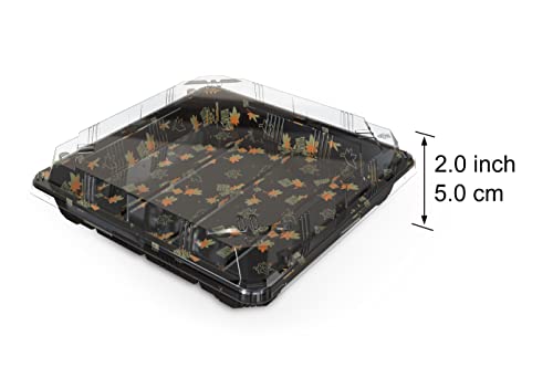 12-Sushi-Container-Sushi-Tray-Sushi-plate-Samurai-party-tray-104-104-Inch-Take-Out-tray-With-Clear-Lid-200-sets-12
